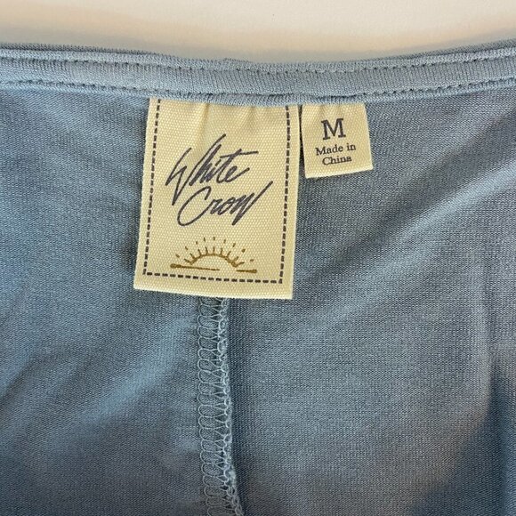 Buckle White Crow Tank Top Women's Sz M Teal Grey Sleeveless V Neck Light Casual - Picture 7 of 8